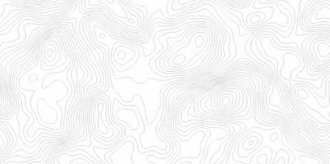 White wave paper curved reliefs abstract background. Lines Topographic contour lines map seamless pattern. Landscape geo topographic map background.