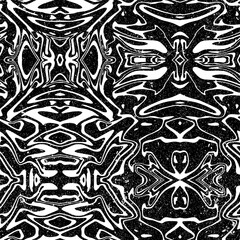 seamless pattern grunge unique psychedelic liquid bw