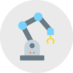 Industrial Robot III single vector illustration icon