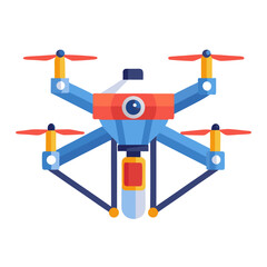 Modern Drone Icon in Flat Vector Style

