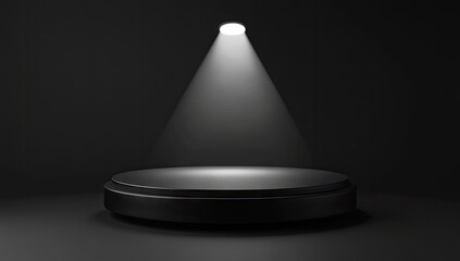 Dark stage with spotlight