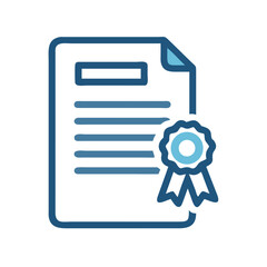 Fototapeta premium Certified Document Icon Representing Official Certification and Validation
