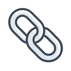 Chain Link Icon Representing Mechanical Connection and Structural Support