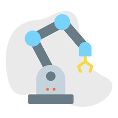 Industrial Robot III single vector illustration icon