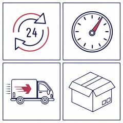 Transport Speed Icons Fast Delivery Arrow Speed  