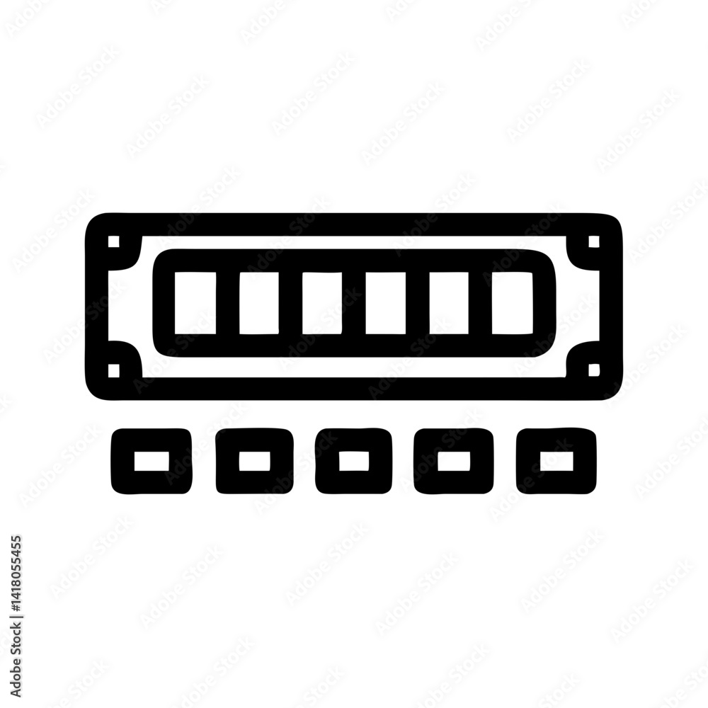 Poster DDR4 RAM Icon Representing High-Speed Memory and Advanced Performance