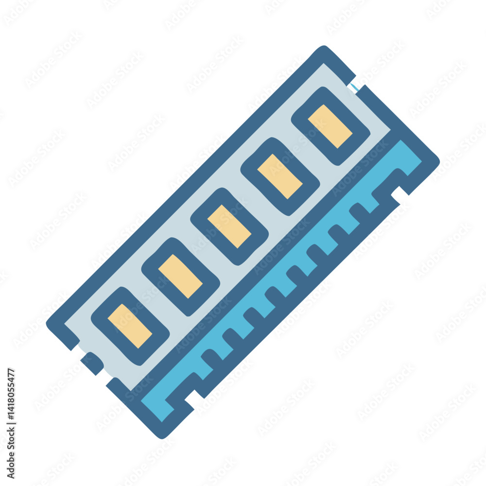 Poster DDR4 RAM Icon Representing High-Speed Memory and Advanced Performance