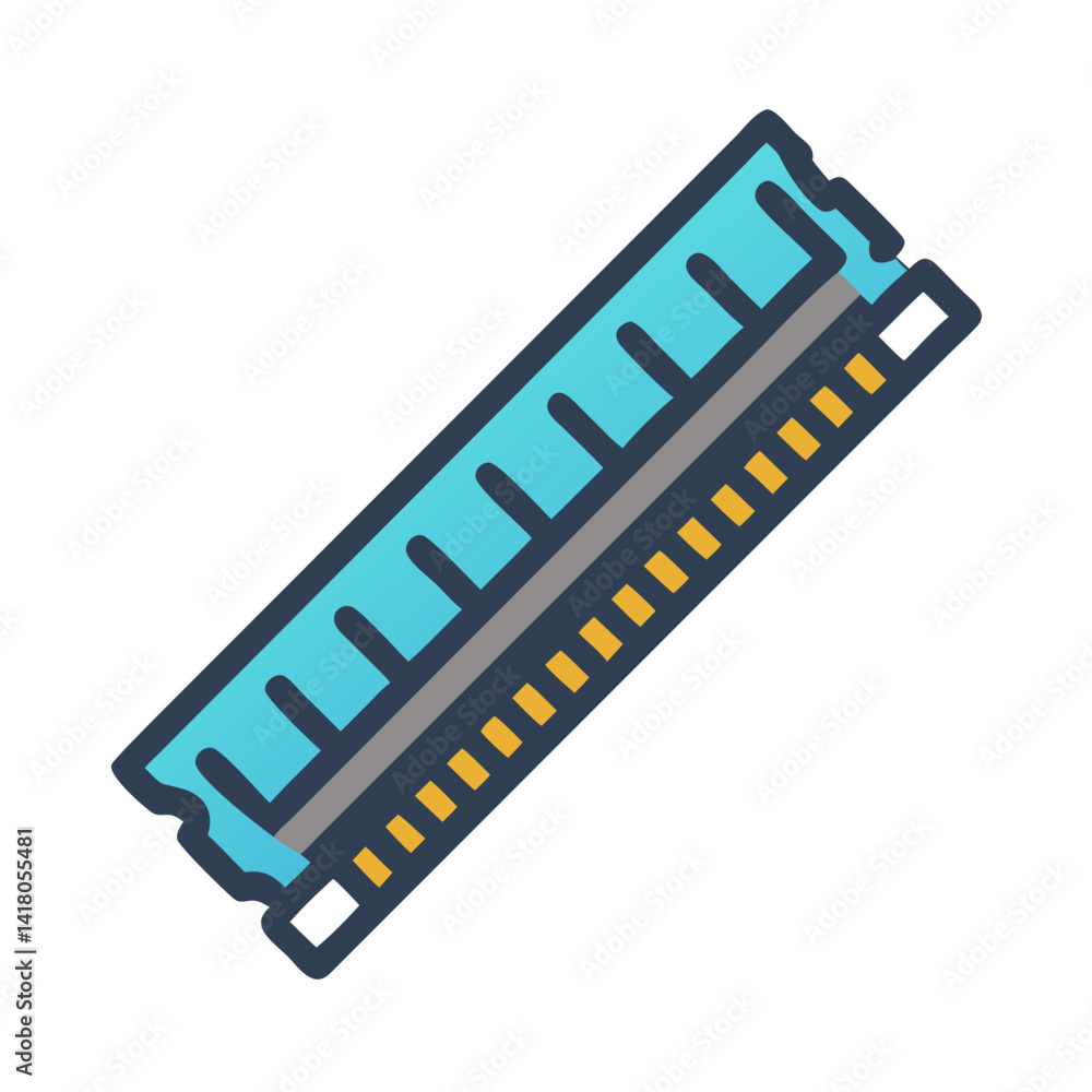 Poster DDR4 RAM Icon Representing High-Speed Memory and Advanced Performance
