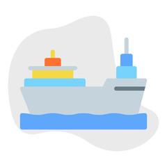 Cargo Ship I single vector illustration icon