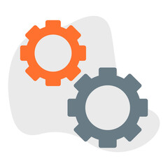 Cogwheel single vector illustration icon