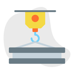 Crane I single vector illustration icon