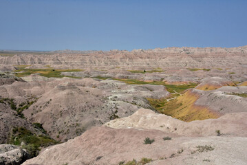 Petrified Rock in the Badlands with Striations of Color