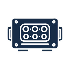 Obraz premium Engine Block Icon Representing Power Unit and Vehicle Engine Component