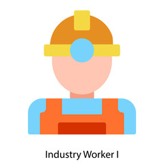 Industry Worker I single vector illustration icon