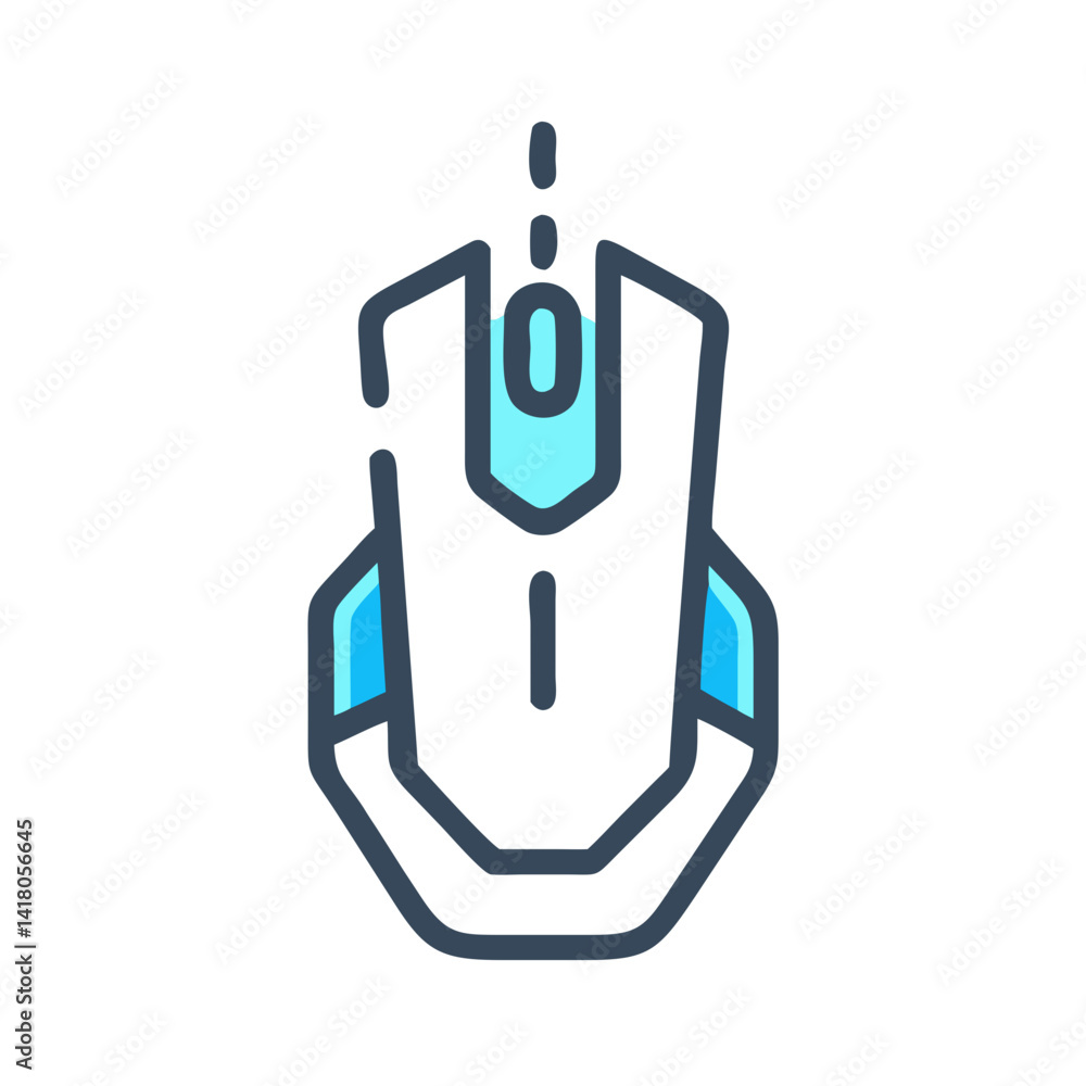 Aufkleber gaming mouse icon representing precision control and high-performance gaming