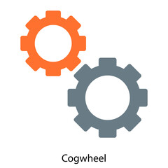 Cogwheel single vector illustration icon