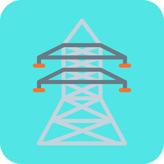 Power Line single vector illustration icon