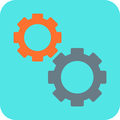 Cogwheel single vector illustration icon
