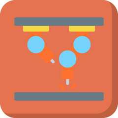 Industrial Robot II single vector illustration icon