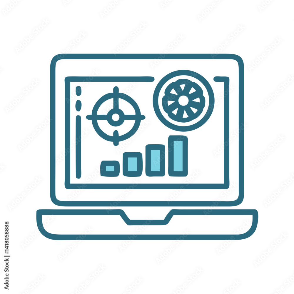 Poster 
Laptop with GPU Stats Icon Representing Hardware Monitoring and Graphics Performance Analysis