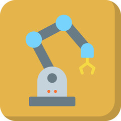 Industrial Robot III single vector illustration icon