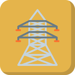 Power Line single vector illustration icon