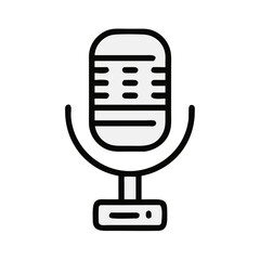 Microphone Icon Representing Audio Input Device and Voice Recording Tool