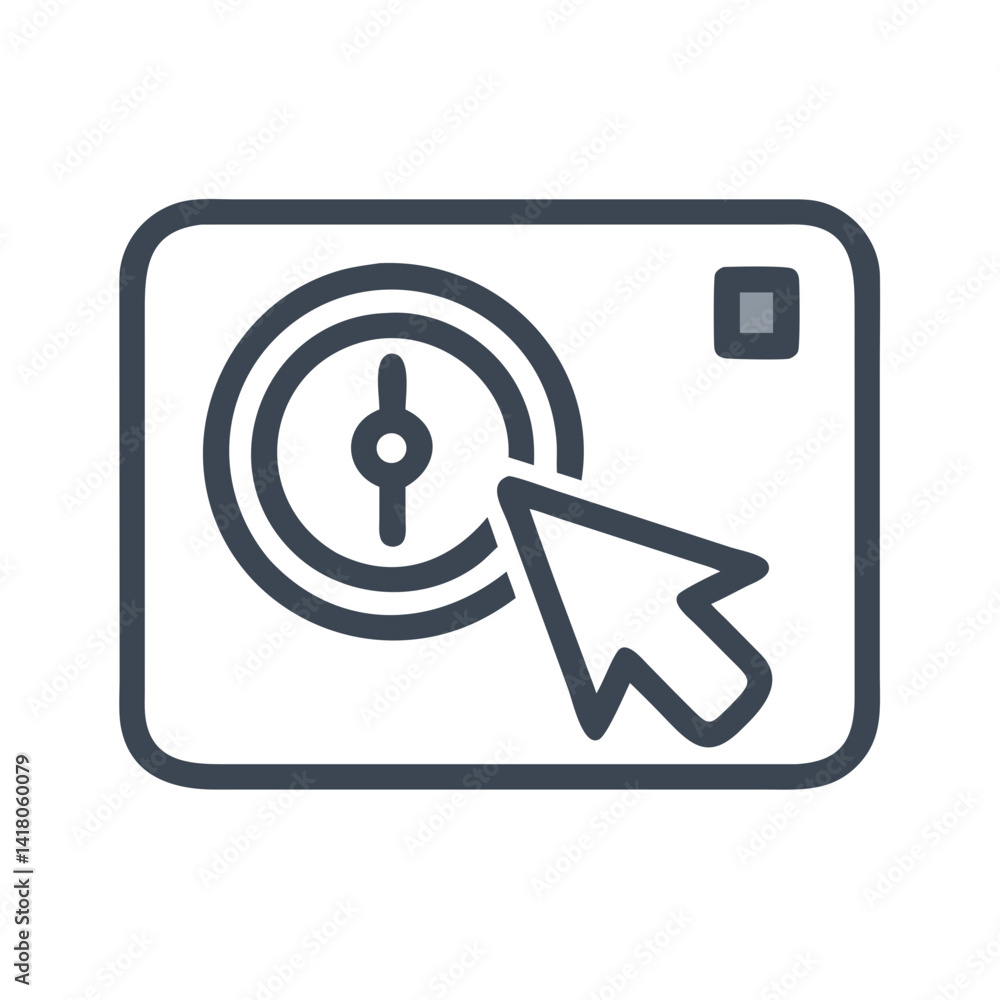 Poster Mousepad with Cursor Icon Representing Precision Control and Accurate Navigation