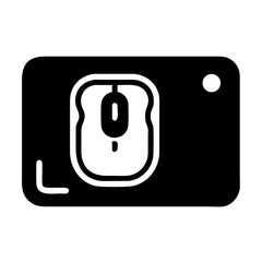 Mouse on Pad Icon Representing Gaming Mousepad and Precision Control Surface