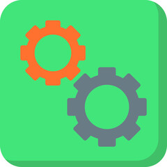Cogwheel single vector illustration icon