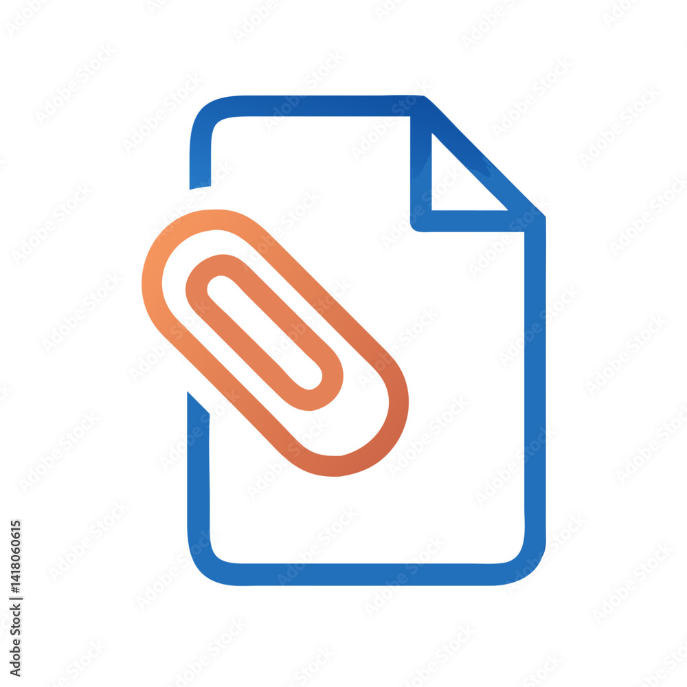 Aufkleber paperclip-icon-representing-document-attachment