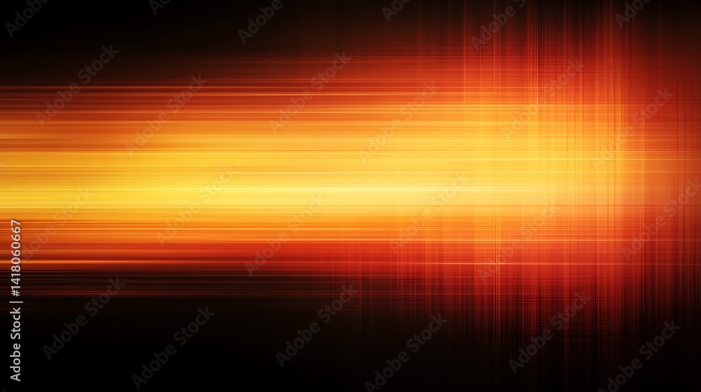 Poster dynamic flowing waves in orange and white, abstract image with flowing orange, white, and brown wave