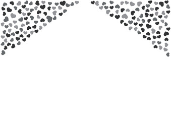 ハート柄の背景 白黒の3色 ハート