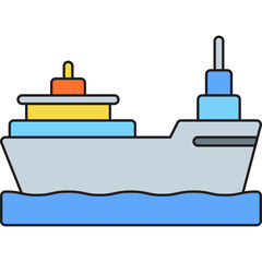 Cargo Ship I single vector illustration icon