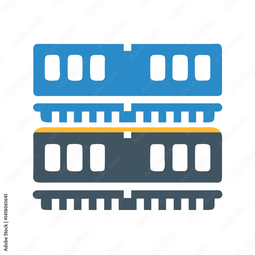 Leinwandbilder RAM Modules Icon Representing Memory Storage and Computer Performance Hardware