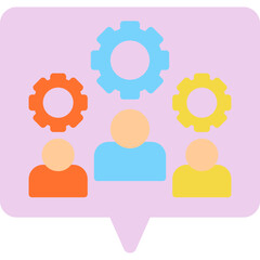 Multiple Cogwheels single vector illustration icon