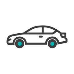 Fototapeta premium Sedan Car Icon Representing Passenger Vehicle and Comfortable Urban Transport