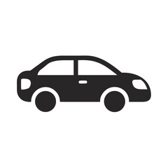 Sedan Car Icon Representing Passenger Vehicle and Comfortable Urban Transport