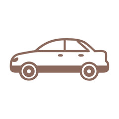Fototapeta premium Sedan Car Icon Representing Passenger Vehicle and Comfortable Urban Transport