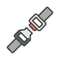 Seatbelt Icon Representing Passenger Safety and Vehicle Protection System