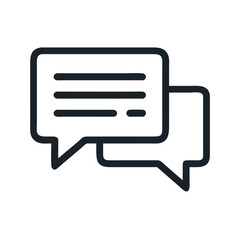 Speech Bubble Icon Representing Written Dialogue and Communication Text