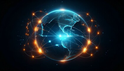 Fototapeta premium technology with binary code background