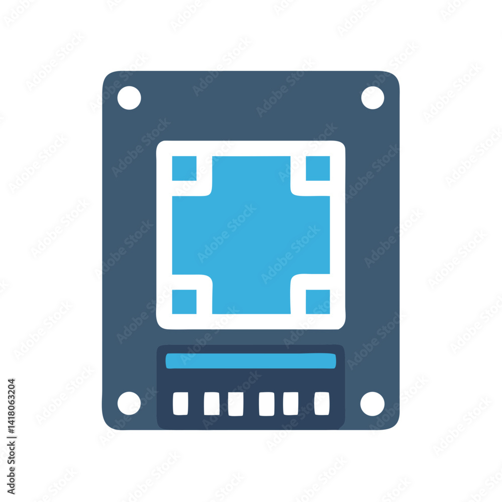 Aufkleber SSD Drive Icon Representing Solid-State Storage Device for High-Speed Data Access