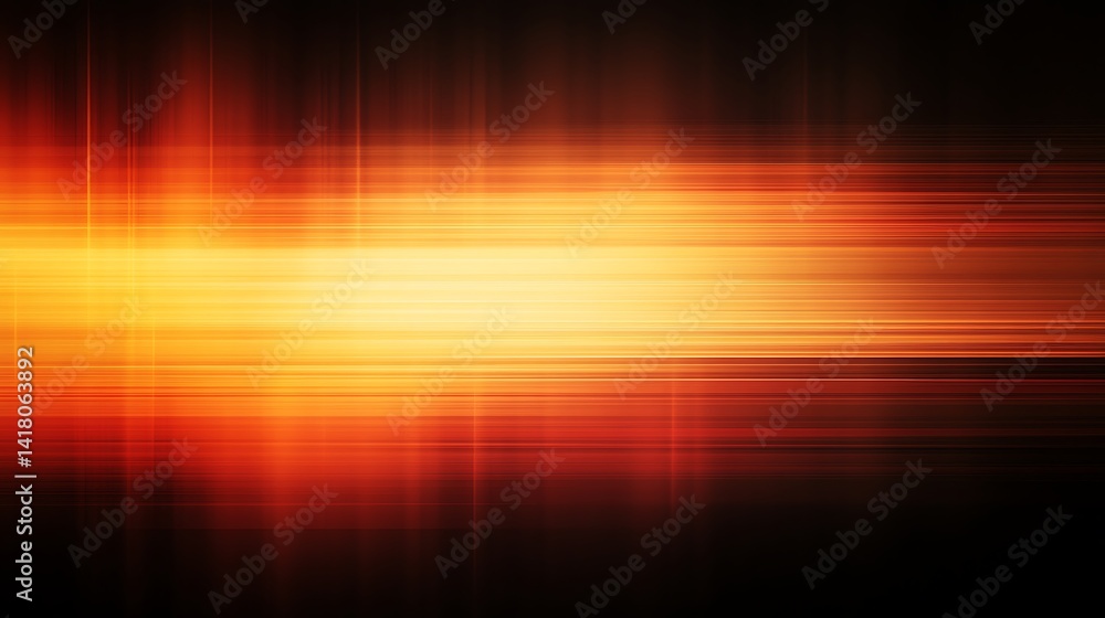 Poster dynamic flowing waves in orange and white, abstract image with flowing orange, white, and brown wave