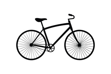 Silhouette art illustration of a vintage bicycle.eps
