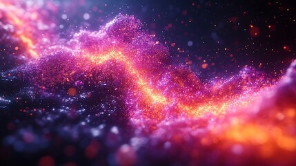 Abstract swirling cosmic nebulae of vibrant colors.