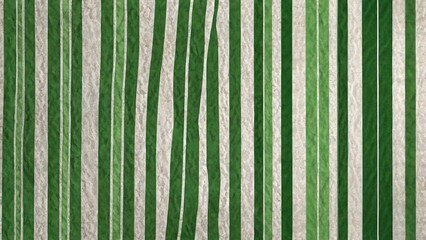 A textured green striped design evokes a bamboo mat pattern