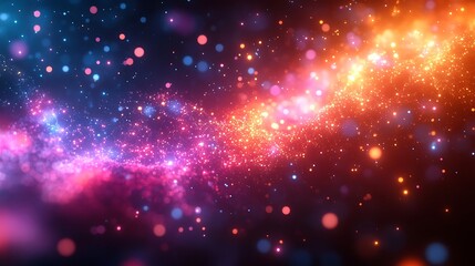 Naklejka premium Cosmic nebulae display of vibrant energy.