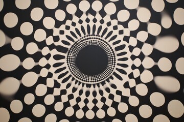 Stylized Radial Dot Pattern Featuring Ishihara Design Elements for Visual Engagement and Color Perception