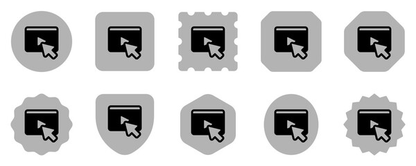 Editable click to play video vector icon. Online learning, course, tutorial. Part of a big icon set family. Perfect for web and app interfaces, presentations, infographics, etc